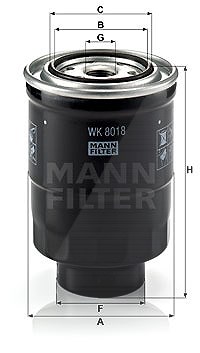 Mann-filter Kraftstofffilter [Hersteller-Nr. WK8018x] für Mazda, Ford von MANN-FILTER