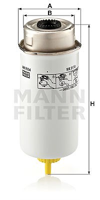 Mann-filter Kraftstofffilter [Hersteller-Nr. WK8154] für Ford von MANN-FILTER