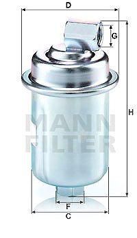 Mann-filter Kraftstofffilter [Hersteller-Nr. WK614/44] für Hyundai von MANN-FILTER