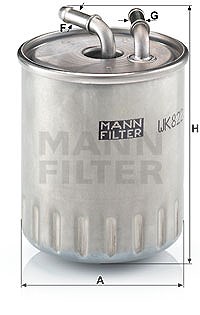 Mann-filter Kraftstofffilter [Hersteller-Nr. WK822/3] für Mercedes-Benz von MANN-FILTER