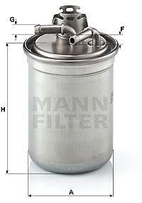 Mann-filter Kraftstofffilter [Hersteller-Nr. WK823/3x] für Seat, Skoda, VW von MANN-FILTER