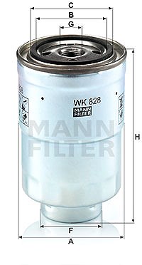 Mann-filter Kraftstofffilter [Hersteller-Nr. WK828x] für Toyota, Mitsubishi, Mazda, VW, Ford von MANN-FILTER