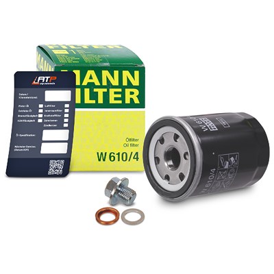 Mann-filter Ölfilter+Schraube+Ölwechselanhänger für Infiniti, Nissan von MANN-FILTER