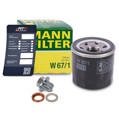 Mann-filter Ölfilter+Schraube+Ölwechselanhänger für Infiniti, Nissan, Renault von MANN-FILTER