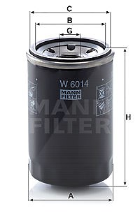 Mann-filter Ölfilter [Hersteller-Nr. W6014] für Alfa Romeo von MANN-FILTER