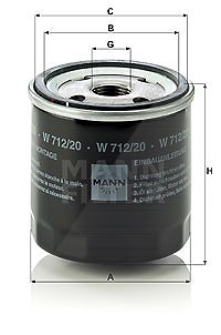 Mann-filter Ölfilter [Hersteller-Nr. W712/20] für Audi von MANN-FILTER