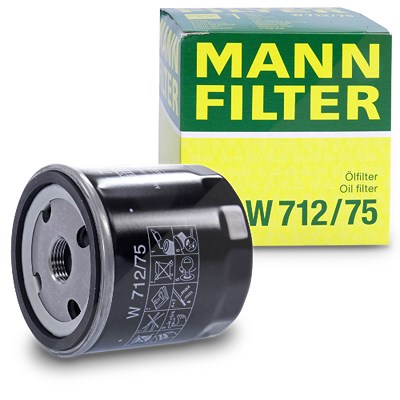 Mann-filter Ölfilter [Hersteller-Nr. W712/75] für Bedford, Chevrolet, Daewoo, Lada, Lotus, Opel, Rover, Saab, Vauxhall von MANN-FILTER