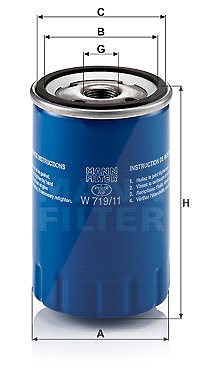 Mann-filter Ölfilter [Hersteller-Nr. W719/11] für Citroën, Fiat, Peugeot von MANN-FILTER