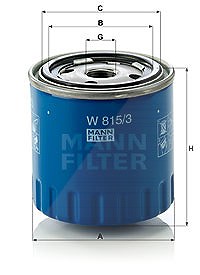 Mann-filter Ölfilter [Hersteller-Nr. W815/3] für Citroën, Lancia, Peugeot, Renault von MANN-FILTER