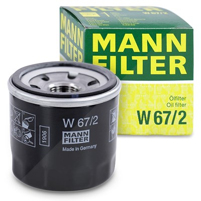 Mann-filter Ölfilter [Hersteller-Nr. W67/2] für Chevrolet, Daihatsu, Gm Korea, Nissan, Opel, Piaggio, Subaru, Suzuki von MANN-FILTER