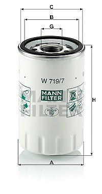 Mann-filter Ölfilter [Hersteller-Nr. W719/7] für Daimler, Jaguar von MANN-FILTER