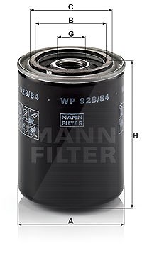 Mann-filter Ölfilter [Hersteller-Nr. WP928/84] für Ford, Nissan von MANN-FILTER