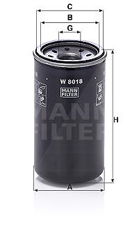 Mann-filter Ölfilter [Hersteller-Nr. W8018] für Isuzu von MANN-FILTER