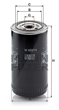 Mann-filter Ölfilter [Hersteller-Nr. W950/14] für Nissan von MANN-FILTER