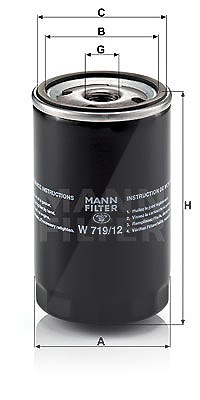 Mann-filter Ölfilter [Hersteller-Nr. W719/12] für VW von MANN-FILTER