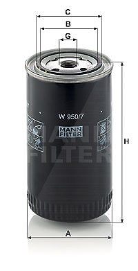 Mann-filter Ölfilter [Hersteller-Nr. W950/7] für VW von MANN-FILTER