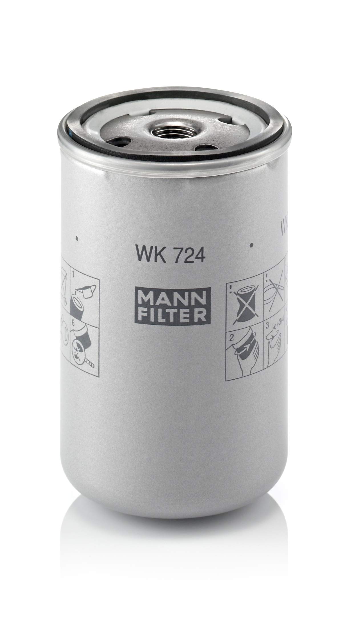 MANN-FILTER WK 724 Kraftstofffilter – Für Nutzfahrzeug von MANN-FILTER