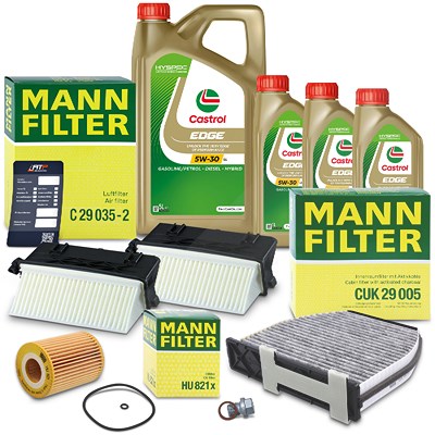 Mann-filter Inspektionspaket A + 8l 5W-30 Motoröl für Mercedes-Benz von MANN-FILTER