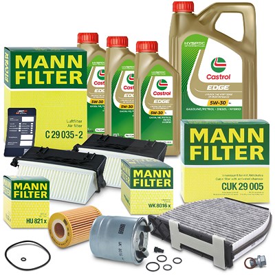 Mann-filter Inspektionspaket B + 8l 5W-30 Motoröl für Mercedes-Benz von MANN-FILTER