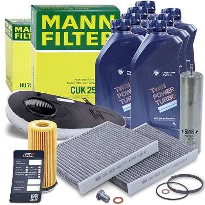 Mann-filter Inspektionspaket Filtersatz SET B + BMW Öl für BMW von MANN-FILTER