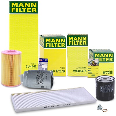 Mann-filter Inspektionspaket Filtersatz SET B für Fiat, Peugeot, Citroën von MANN-FILTER