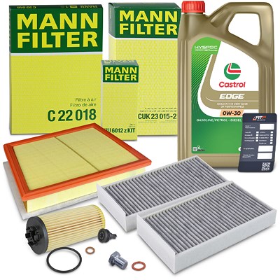 Mann-filter Inspektionspaket SET A + 5L 0W-30 Motoröl für Mini, BMW von MANN-FILTER