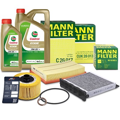 Mann-filter Inspektionspaket SET A + 6L 0W-20 Motoröl für Mercedes-Benz von MANN-FILTER