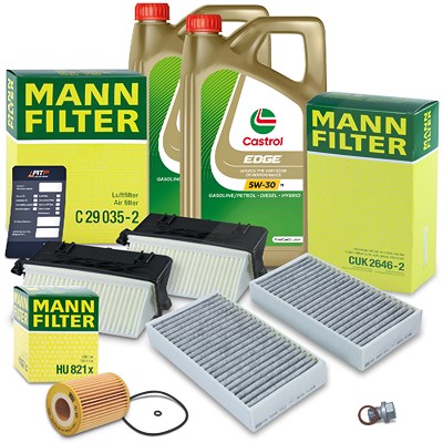 Mann-filter Inspektionspaket Set A + 10l 5W-30 Motoröl für Mercedes-Benz von MANN-FILTER