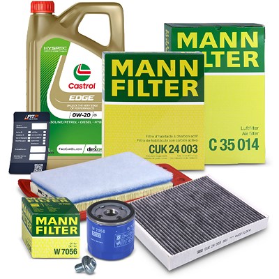 Mann-filter Inspektionspaket Set A + 5l 0W-20 C5 Motoröl für Opel von MANN-FILTER