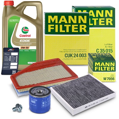 Mann-filter Inspektionspaket Set A + 5l 0W-30 Motoröl für Opel von MANN-FILTER