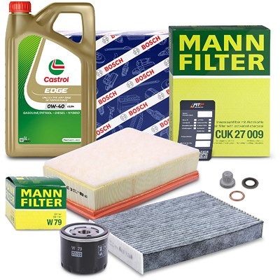 Mann-filter Inspektionspaket Set A + 5l 0W-40 A3/B4 Motoröl für Renault von MANN-FILTER