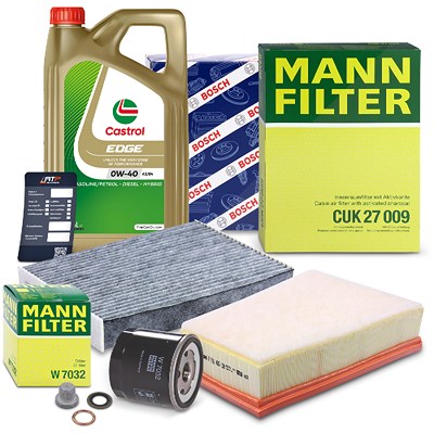 Mann-filter Inspektionspaket Set A + 5l 0W-40 Motoröl für Renault von MANN-FILTER