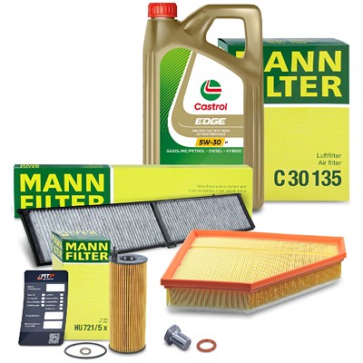 Mann-filter Inspektionspaket Set A + 5l 5W-30 M Motoröl für Alpina, BMW von MANN-FILTER