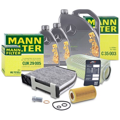 Mann-filter Inspektionspaket Set A + 7l 5W-30 Motoröl für Mercedes-Benz von MANN-FILTER