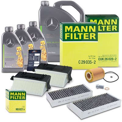 Mann-filter Inspektionspaket Set A + 8l 5W-30 Motoröl für Mercedes-Benz von MANN-FILTER