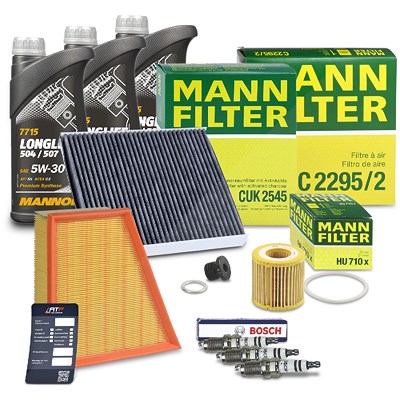 Mann-filter Inspektionspaket Set C + 3l 5W-30 Motoröl für Seat, Skoda, VW von MANN-FILTER