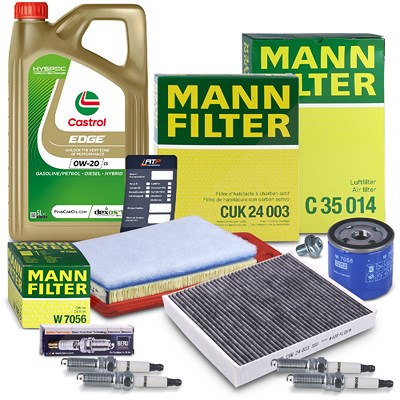 Mann-filter Inspektionspaket Set C + 5l 0W-20 C5 Motoröl für Opel von MANN-FILTER