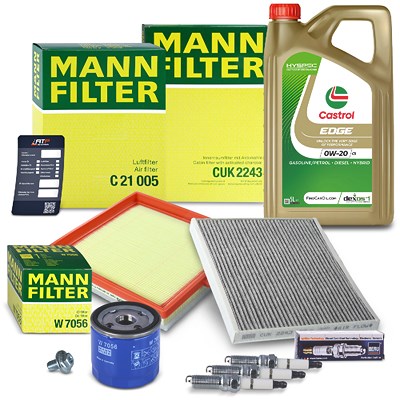 Mann-filter Inspektionspaket Set C + 5l 0W-20 C5 Motoröl für Opel von MANN-FILTER