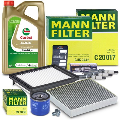 Mann-filter Inspektionspaket Set C + 5l 0W-20 C5 Motoröl für Opel von MANN-FILTER