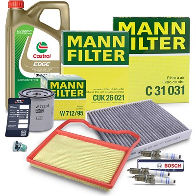 Mann-filter Inspektionspaket Set C + 5l 0W-20 LL IV Motoröl für Seat, VW von MANN-FILTER