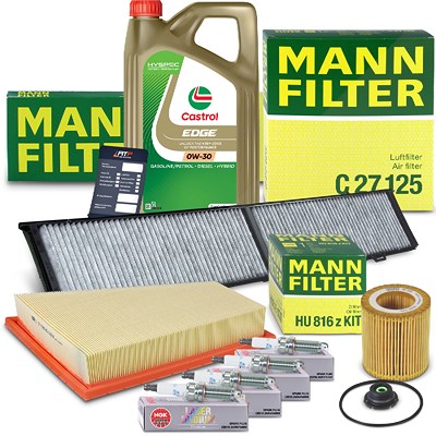 Mann-filter Inspektionspaket Set C + 5l 0W-30 Motoröl für BMW von MANN-FILTER