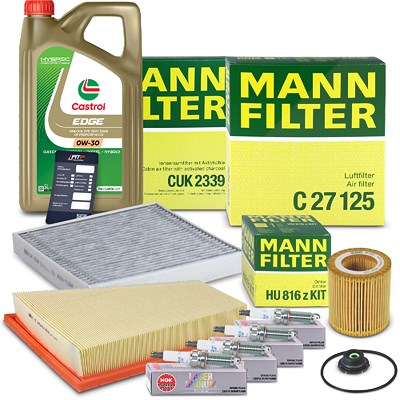 Mann-filter Inspektionspaket Set C + 5l 0W-30 Motoröl für BMW von MANN-FILTER