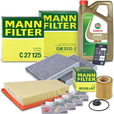 Mann-filter Inspektionspaket Set C + 5l 0W-30 Motoröl für BMW von MANN-FILTER