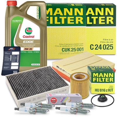 Mann-filter Inspektionspaket Set C + 5l 0W-30 Motoröl für BMW von MANN-FILTER