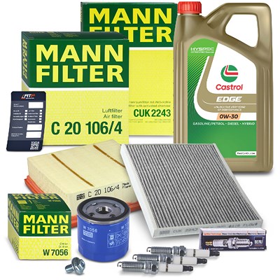 Mann-filter Inspektionspaket Set C + 5l 0W-30 Motoröl für Opel von MANN-FILTER