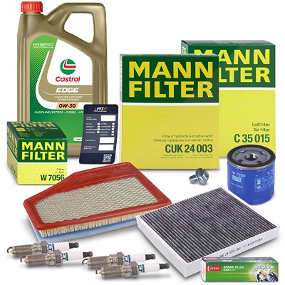 Mann-filter Inspektionspaket Set C + 5l 0W-30 Motoröl für Opel von MANN-FILTER