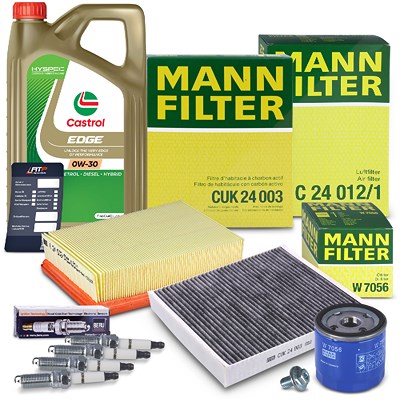 Mann-filter Inspektionspaket Set C + 5l 0W-30 Motoröl für Opel von MANN-FILTER