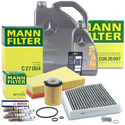 Mann-filter Inspektionspaket Set C + 6l 5W-30 Motoröl für Infiniti, Mercedes-Benz von MANN-FILTER