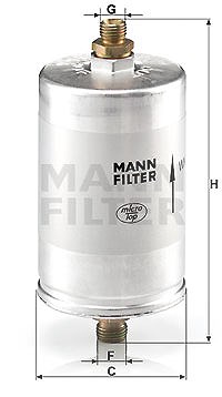 Mann-filter Kraftstofffilter [Hersteller-Nr. WK726/2] für Porsche von MANN-FILTER