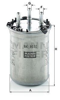 Mann-filter Kraftstofffilter [Hersteller-Nr. WK8032] für Audi von MANN-FILTER